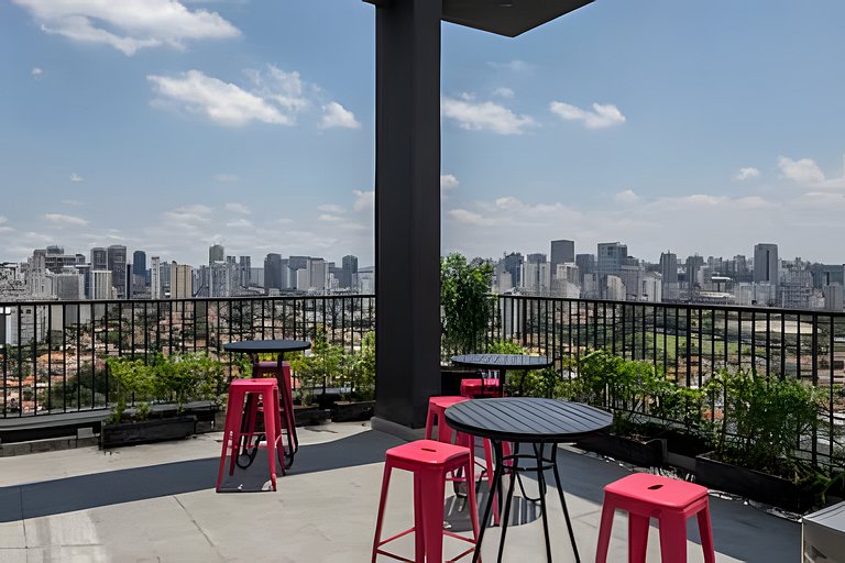(ONVO) Studio c/varanda grande-academia, coworking