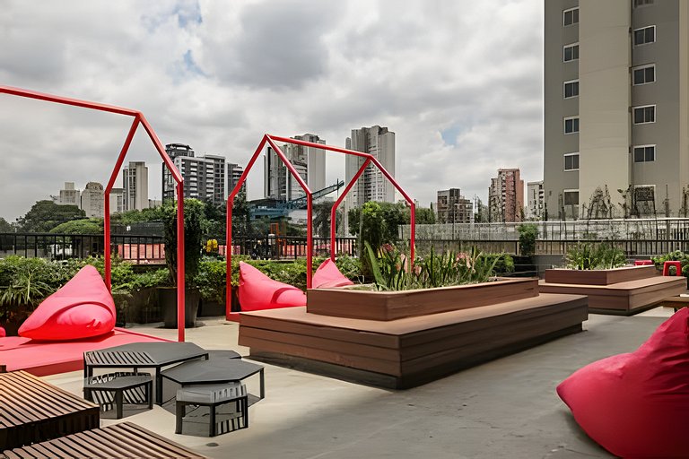 (ONVO) Studio c/varanda grande-academia, coworking