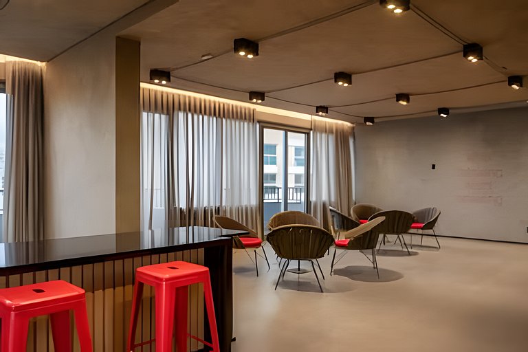 (ONVO) Studio c/varanda grande-academia, coworking