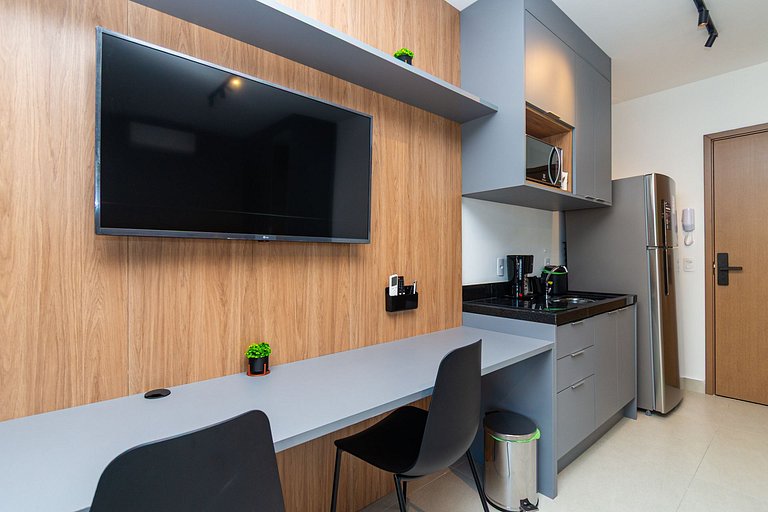 Studio moderno e completo no centro de Guarulhos