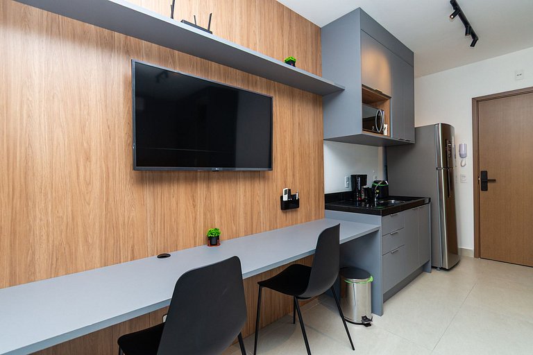 Studio moderno e completo no centro de Guarulhos