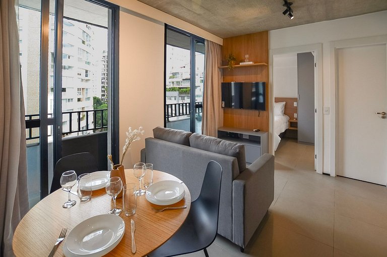Studio 2 Quartos c/ Varanda - On Jardins by Housi