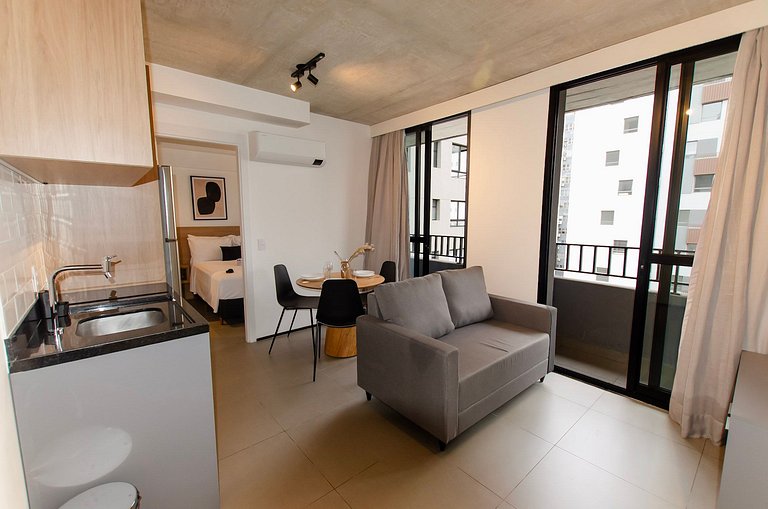 Studio 2 Quartos c/ Varanda - On Jardins by Housi