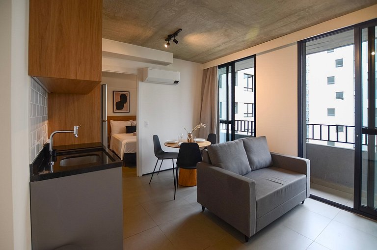 Studio 2 Quartos c/ Varanda - On Jardins by Housi