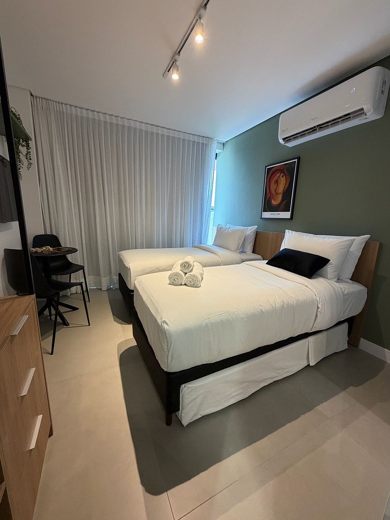 Studio c/ 3 camas s/ | A 350m da praia
