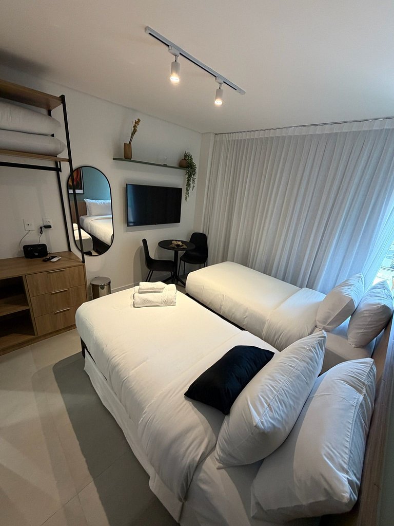 Studio c/ 3 camas s/ | A 350m da praia