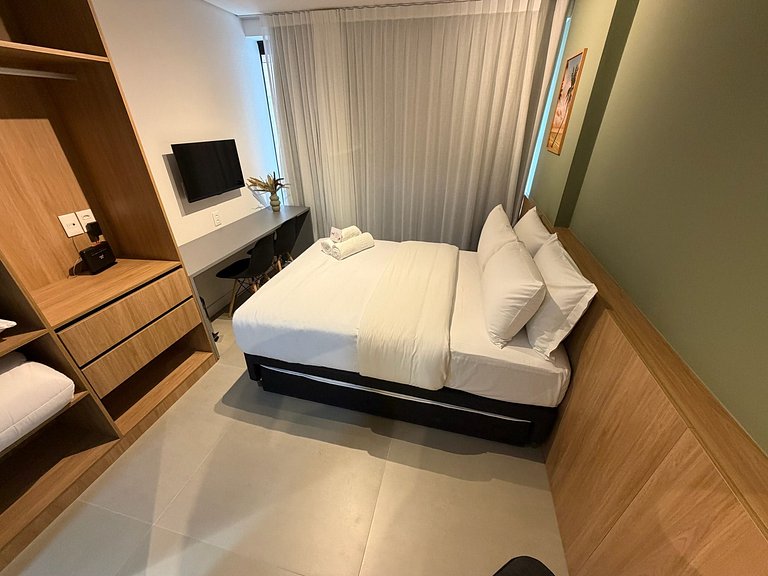 Studio p/ 3 em maceío | A 350m da praia e da orla