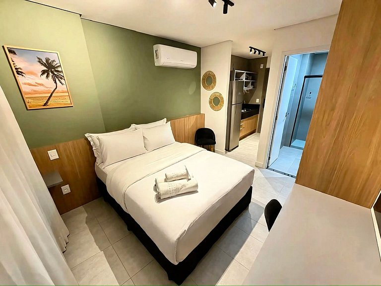 Studio p/ 3 em maceío | A 350m da praia e da orla
