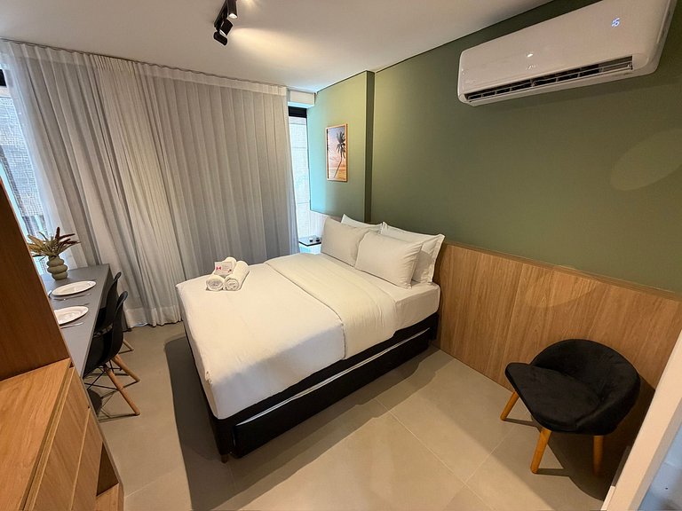 Studio p/ 3 em maceío | A 350m da praia e da orla