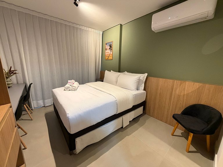 Studio p/ 3 em maceío | A 350m da praia e da orla