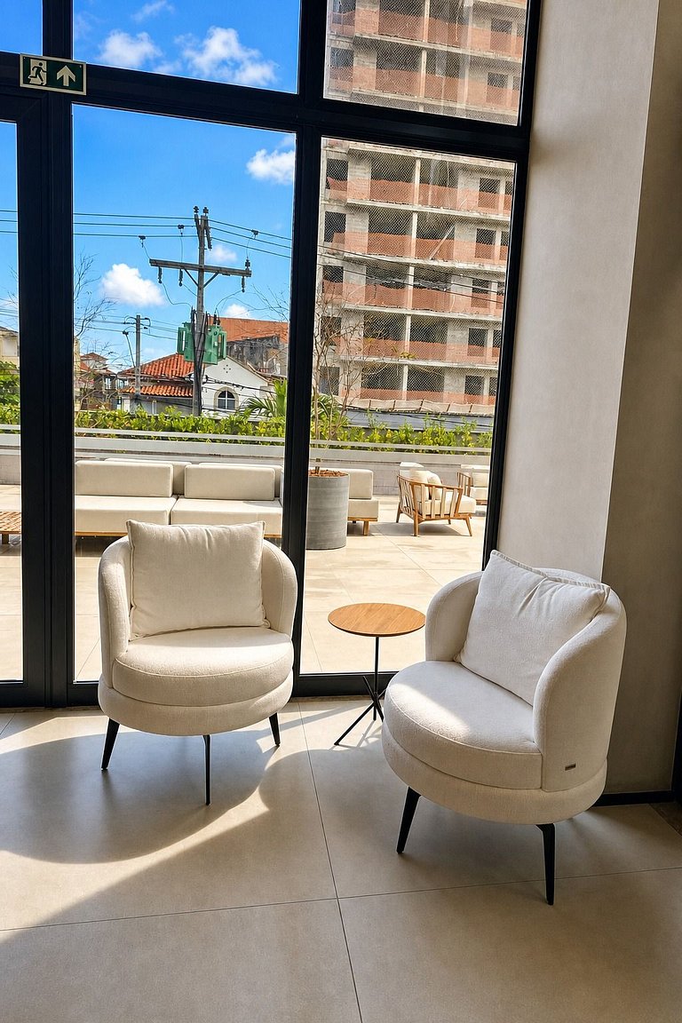 Studio Moderno a 5 min do Shopping e da Praia